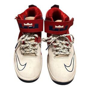 NIKE Kids Red and White Sneakers